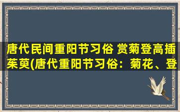 唐代民间重阳节习俗 赏菊登高插茱萸(唐代重阳节习俗：菊花、登高、插茱萸)